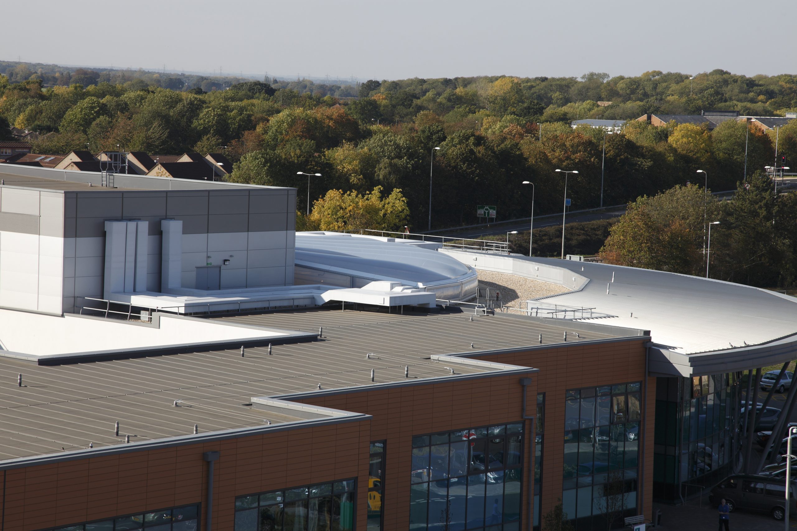 Peterborough City Hospital: Roof