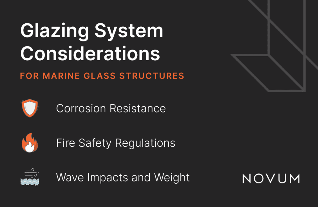 glazing system considerations for marine glass structures