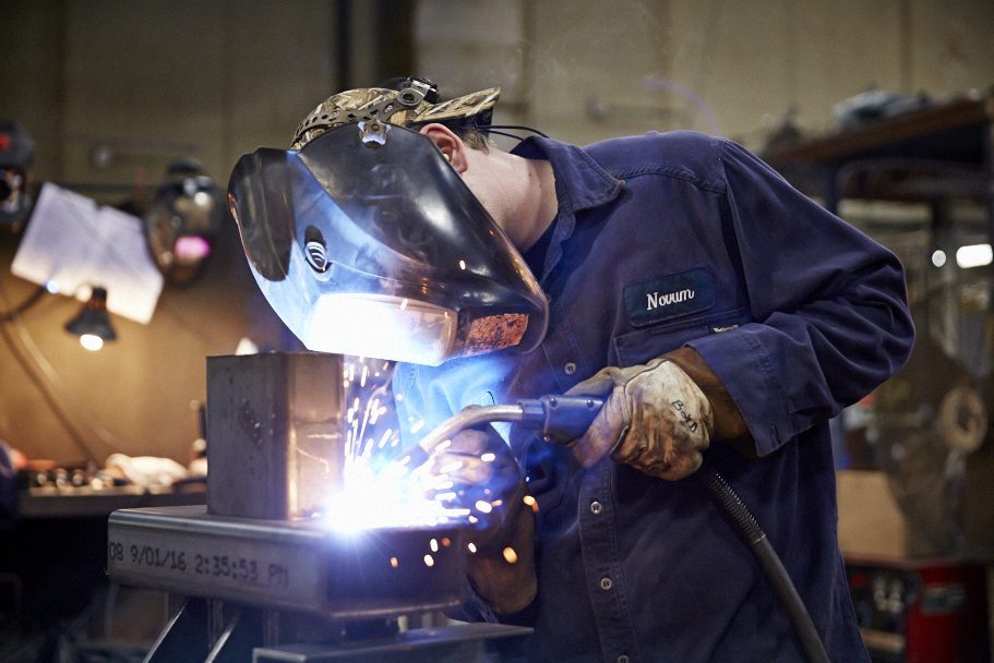 Person welding